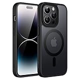 JETech iPhone 14 Pro 6.1インチ用 マグネット ケース MagSafeに対応 半透明のマット背面 薄型 耐衝撃 カバー (ブラック)
