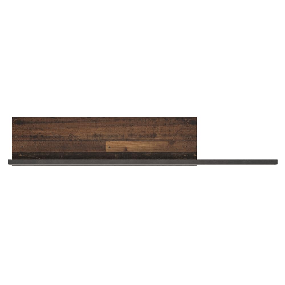 Lomadox Jugendzimmer Komplett-Set mit Bett 120x200, in grau mit Holz, Kleiderschrank 3-türig, Regal, Bücherregal, Doppelbett, Schreibtisch, Studentenzimmer, Kinderzimmer