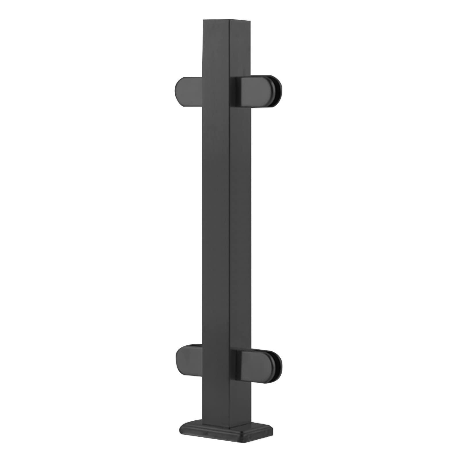 Poteau de garde-corps noir en acier inoxydable 304 pour escalier et balcon