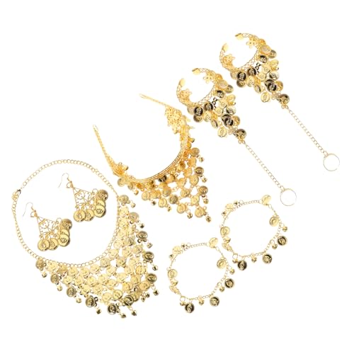 Accesorios para danza del vientre SOIMISS conjunto con cadena de cabeza y pulseras