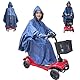 Fonakei Mobility Scooter Poncho mit Ärmeln, Rollstuhl-Regenponchos, Rollstuhl-Bezüge, wasserdichte Kapuze mit Kordelzug, Kapuze mit Futter, regenponcho für rollstuhl, Universalgröße, für Erwachsene