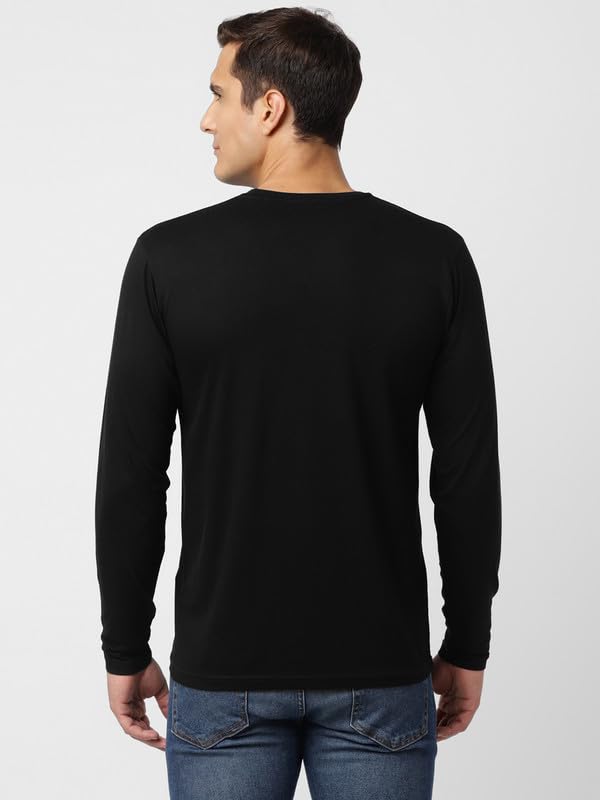 Image of UrbanMark Mens Regular Fit Round Neck Full Sleeves Printed T Shirt