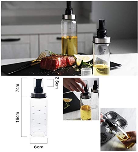 Olie en azijn fles Olie azijn fles dispenser glazen olijfolie fles lekvrije ol fles transparant, met schaalmeting 300 ml… - Image 5