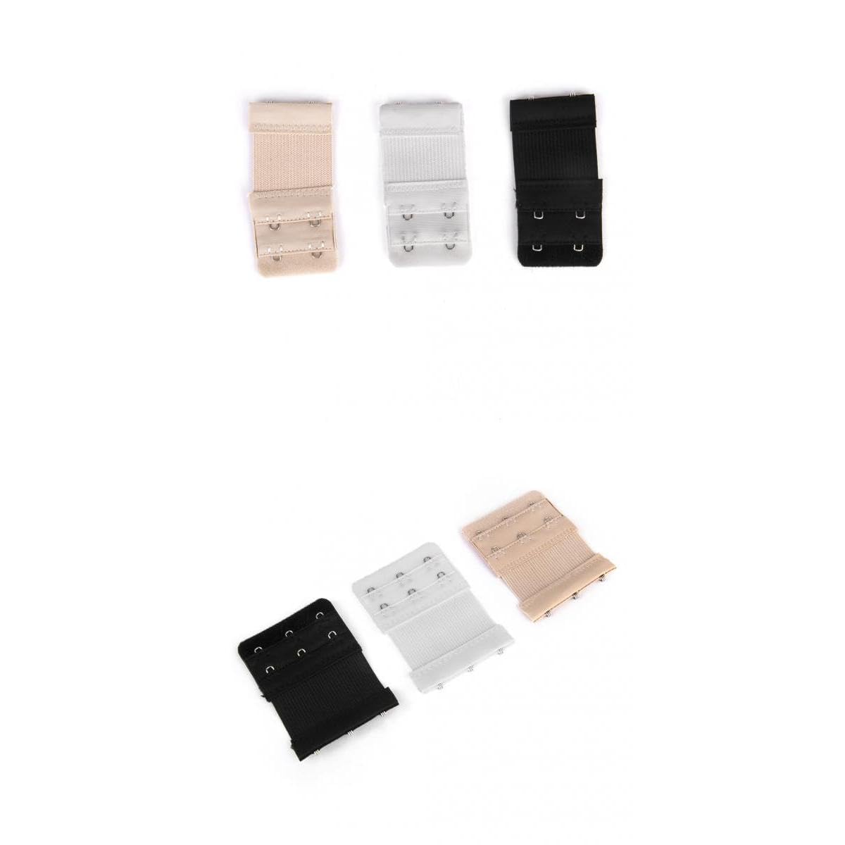 6pcs Elastic Bra Extender Comfort Strap Extension Mixed Color Hook-image-33