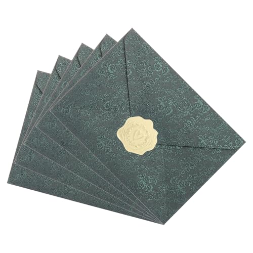 Enveloppes invitation A7 vert foncé 100 pièces pour mariage anniversaire et diplôme