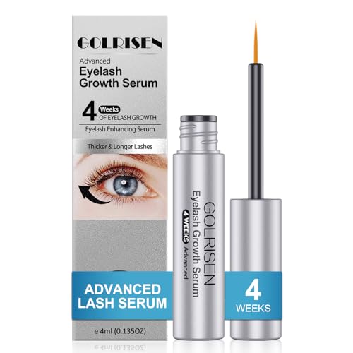 Eyelash Growth Serum with Myristoyl Pentapeptide-4, Advanced Lash Enhancing Serum for Thicker, Longer, Fuller Lashes - 4ml Lash Serum for Natural Eyelash Growth