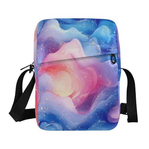 messenger bags for women shoulder bag crossbody Womens Fashion Purses Adjustable Strap for business business- Pink Royal Blue Rainbow