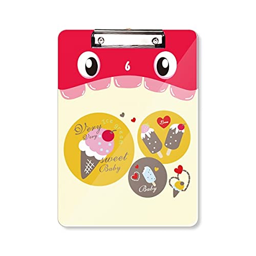 Bloc-notes d'apprentissage A4 rigide pince plate cerise