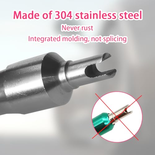 Image of HZEL Car Tire Valve Core Removal Tool Kit, Stainless Steel Vehicle Valve Core Remover with Valve Cores, Auto Valve Stem Puller for Tire Repair Install, Universal for SUV Trucks Bicycles