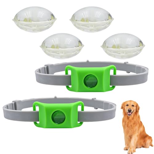 BauPaw Collare Antiparassitario, Ciondolo Antiparassitario Cani Naturale, Ingredienti 100% Naturali, Taglia unica per tutti (2 Pezzi)