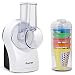 COSTWAY 3 en 1 Cortadora de Verduras Acero Inoxidable 150W Automático Picadora Rebanadora Eléctrica Máquina de Ensalada para Cocina