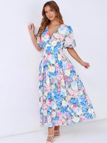 Image of Maxigerui Women's Summer Floral Maxi Dress Spring Wedding Guest Dress 2026