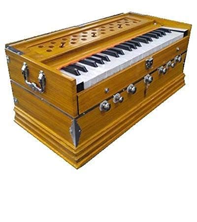 SATYA EXPORTS Harmonium 440Hz Extra Height Long Sustain Sound Yoga Bhajan Size - 22x12x10 Inches