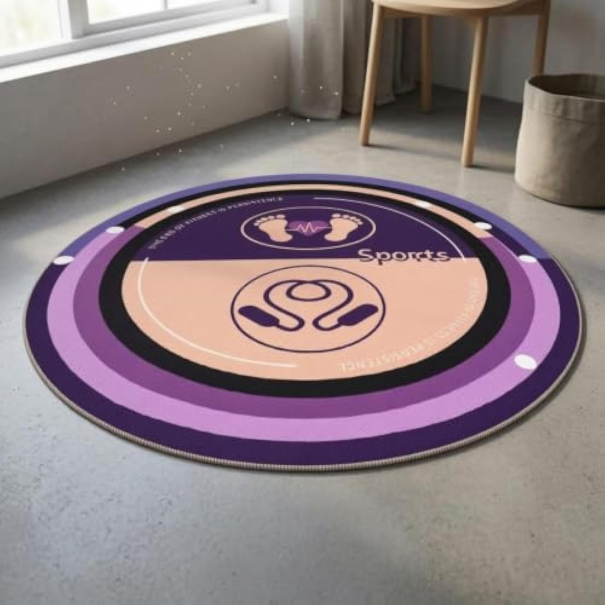 Non-Slip Jump Rope Mat Cushioned Fitness Mat