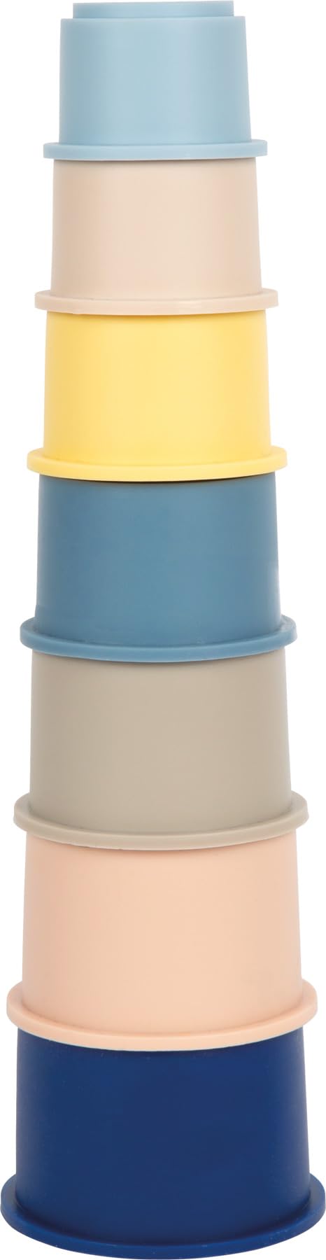 small foot Silicone Stacking Cups, 7 cups, BPA-free, toys for bathtub & sandpit, animal motifs, for ages 1+ years, 12754