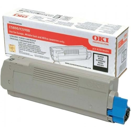 Toner OKI C5800 C5900 C5500 noir a haute capacite de 6000 pages pour documents durables