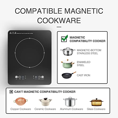 VBGK Portable Induction Cooktop With Ultra Thin Body, Low Noise Hot