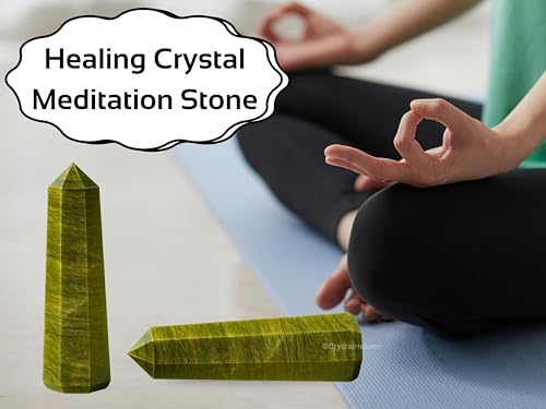 Image of Crystal Heaven Certified Vesuvianite Tower Obelisk Point For Chakra, Healing And Balancing - Aaa Grade Original Certified Gemstone Agate For Reiki Meditation Yoga Spiritual (2-3 Inches)
