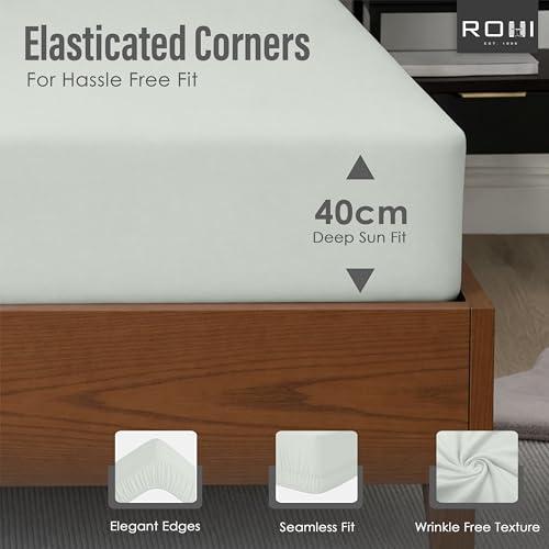 Drap-housse 180x200 microfibre respirant élastique grand bonnet