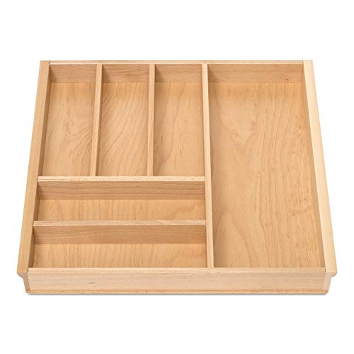 ORGA-BOX III BUCHE Besteckeinsatz für 60er Schublade für Nobilia ab August 2012 (473 x 497 mm) Holz-Küchenorganizer mit 6 Fächer Cover