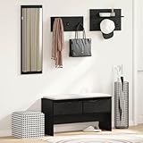 Matériau: Bois d'ingénierie Générique Ensemble de Meubles d\'entrée avec tiroir 4 pcs Bois Ancien,Meubles, Bancs, Bancs coffres, Bois Ancien (Poids 27.75KG)