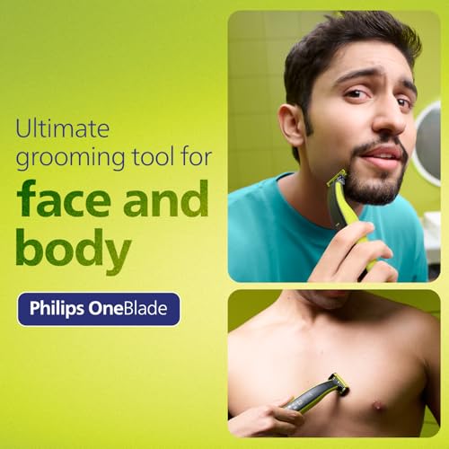Image of Philips OneBlade Turbo2X Face & Body Trim, Edge, Shave | Perfected for Skin Comfort | Dual Protect Tech | Suits all skin types & beard thickness, Wet & Dry Use | Electric Trimmer for Face and Private Parts, QP2824