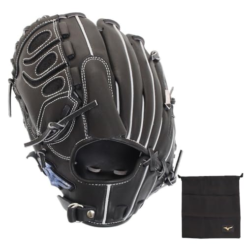 ミズノ(MIZUNO) 少年軟式用グラブ 野球グローブ ジュニア グローバルエリート ブランドアンバサダー 田中型 1AJGY98501 09H 左投げ (ブラック/M/Jr)