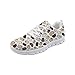 HUGS IDEA Zapatillas de deporte diarias para correr con cordones zapatos de malla transpirable, Garabato de carlino, 40 EU