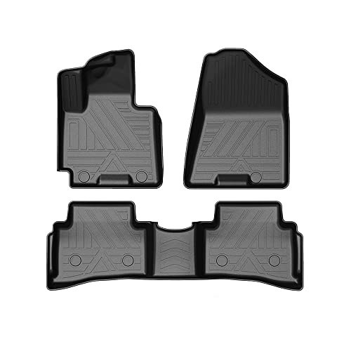 FIILINES Custom Fit for Floor Mats 2021 Tucson 2020 2019 2018 2017 2016 All Weather Floor Liners Durable Odorless 1st and 2nd Row Carpet Liner Mat Set