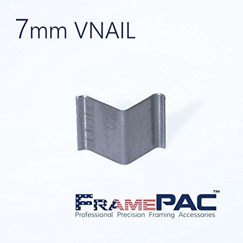 Image of V Nails for Picture Frames Hardwood Universal (UNI) 7mm (1 /4 Inch) [4000 V-Nail Pack, Stacked] - (for use in Automatic V Nailer for Picture Framing, Automatic V Nailer for Picture Frames)