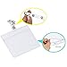 Aimtech 50 Sets Clear Plastic Horizontal Name Tag Badge ID Card Holders with Metal Clips & PVC Straps - Durable and Versatile for Events, Conferences, and Workplaces (Aimt1526)