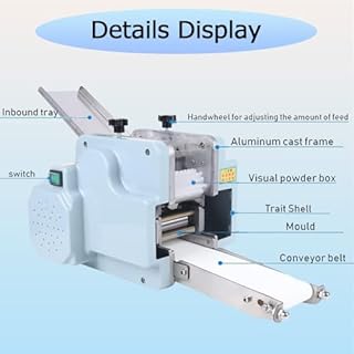 DowPie Macchina elettrica per Ravioli con Stampo da 8 cm, Macchina Automatica per Ravioli, Macchina per la Lavorazione di Ravioli da 50-60 Pezzi/min per Uso Domestico e Commerciale Round