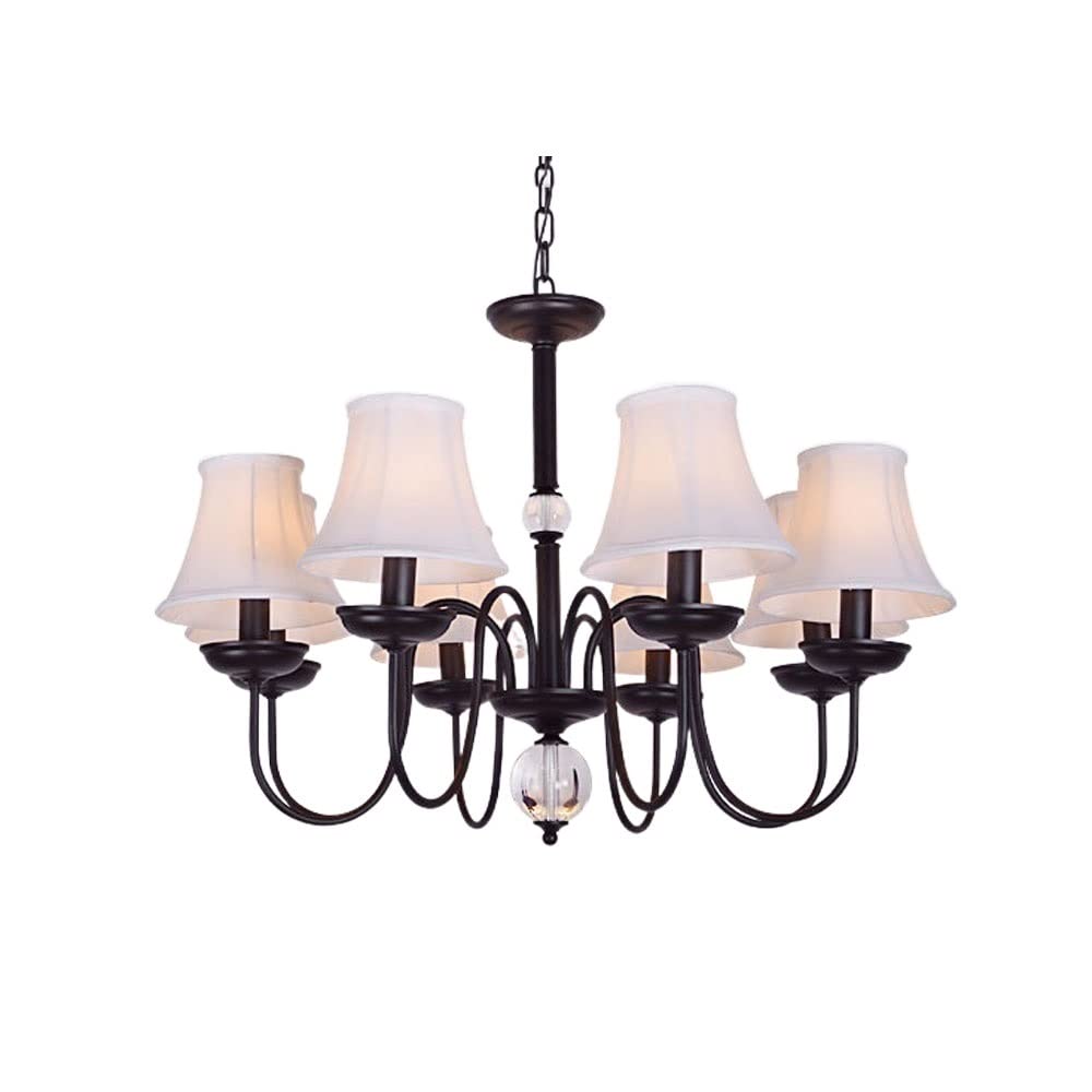 Grand lustre au plafond E14 pour illuminer vos dîners avec un chandelier de salon rustique