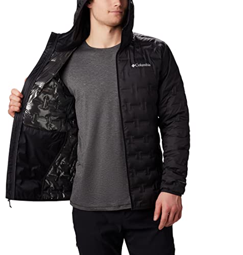 Image of Columbia Men Omni-Heat Reflective Delta Ridge Hooded Hiking and Trekking Down Jacket