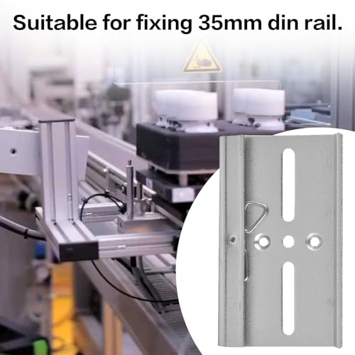 Telituny Din Rail Mount Clip, 35mm Aluminium DIN-Schiene feste Klemme Universal Din-Rail Montagehalterung Klemme, für die Relais-Montagebefestigung