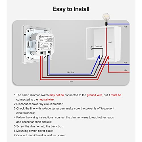 Interruptor wifi inteligente Tuya táctil de pared para solucionar problemas de luces fijas 4