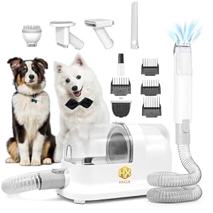 Dog Grooming Kits, Pet Vacuum Machine, Dog Electric Clippers, Pet Grooming Vacuum for Dogs with 2L Dust Cup, 6 Professional Pet Grooming Kit for Dogs Cats, White Dog Grooming Kits Pet Vacuum Machine Dog Electric Clippers Pet Grooming Vacuum for Dogs with 2L Dust Cup 6 Professional Pet Grooming Kit for Dogs Cats White