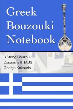 Paperback Greek Bouzouki Notebook: Blank Diagrams & Tablatures Book