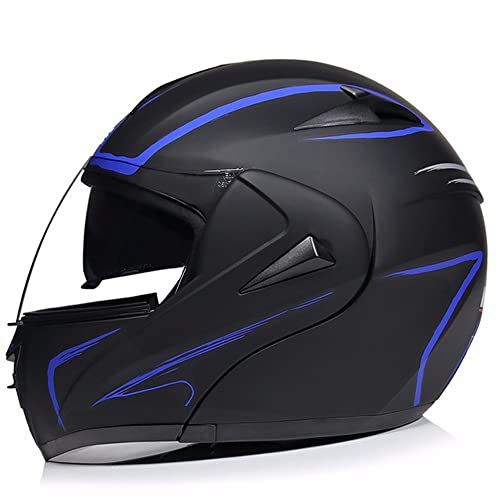 JTWMY Cascos De Moto con Visera Gafas UV Material ABS Retro Certificado Dot/ECE Casco Integral Cascos De Choque Casco De Scooter Casco De Ciclomotor Cruiser Y Chopper para Hombres Mujeres 005-XL Cover