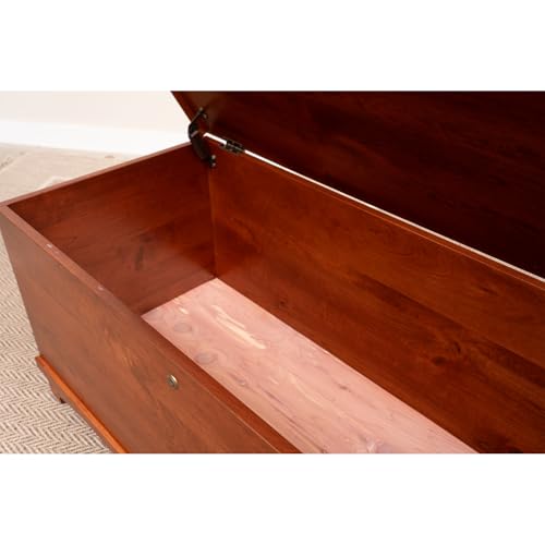Rustic Red Door Co. Whitley Cedar Hope Chest with Flat Top – Amish Storage w/Anti-Slam Hinges – Blanket Hope Chest Trunks with lock - Solid Wood (Rustic Cherry Wood, Wa. Cherry Stain, 36\") - Thumbnail 6