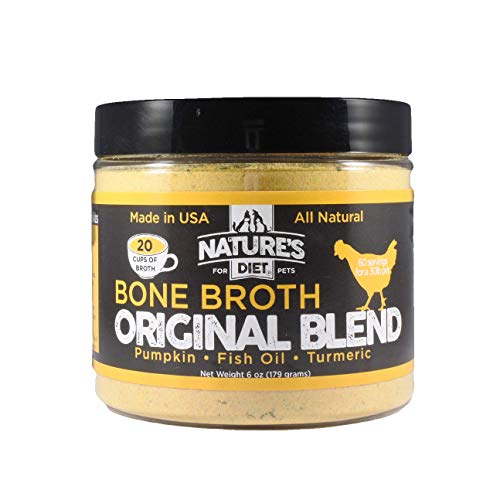 Nature's Diet Pet Bone Broth Protein Powder with Pumpkin, Fish Oil and Turmeric