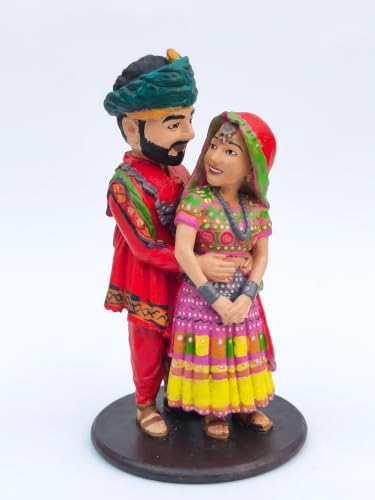 Image of CRAFT3DINDIA Personalized PHOTO TO 3D Couple MINIATURE Figurine (5 Inch) | DECORATIVE FIGURINE