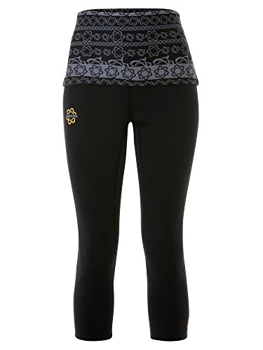 Zaggora Hot Pants Weight Loss Neoprene Fat Burn Capri, Womens, Black, Small