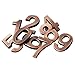 3D Metal-Plated Address Numbers 0-9, 20Pcs 2 Inch Self-Adhesive Mailbox Numbers for House Office Door Apartment Indoor & Outdoor, Bronze