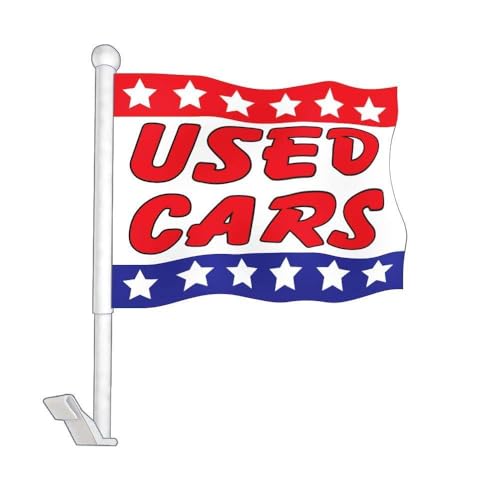 Car Window Clip-on Flag - Used Cars - Pack of 12