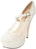Sully's Women's Crochet Mary Jane Platform Pumps