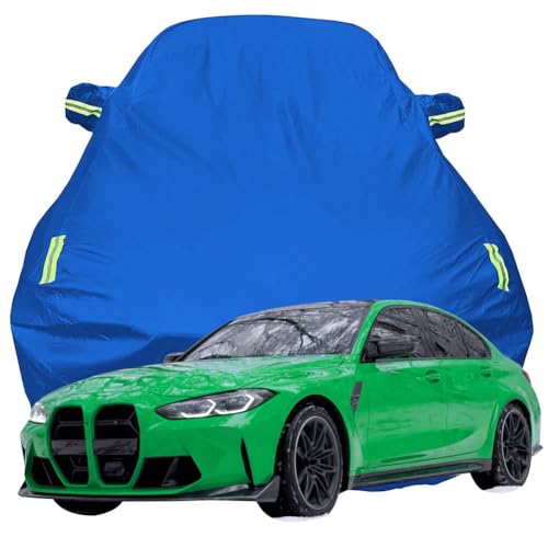 Funda para Coche para BMW M3 Competition G80 BMW, Anti Nieve Rasguño UV Oxford Tarpa de Coche, Todo Clima Impermeable Automóviles Cubierta,Blue