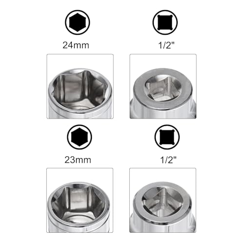 Douille 1/2 20mm à 24mm uxcell cliquet métrique 6 pans