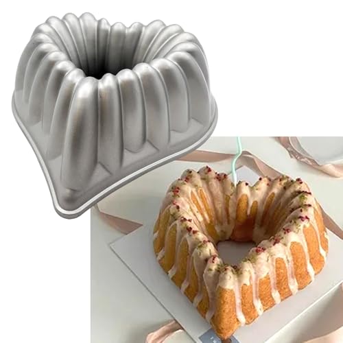 LYFJXX Charlotte Taartvorm Aluminium Keukenaccessoires Decoratie Kerstmis Bruiloft Familie 3D Charlotte Taartpan (Liefde Hartvorm) - Afbeelding 5