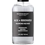 Provence Beauty | Aloe + Rosewater - Balancing, Refreshing & Soothing Facial Mist - Infused with Bulgarian Rose, Aloe Vera, Nigerian Hibiscus - 4FL OZ